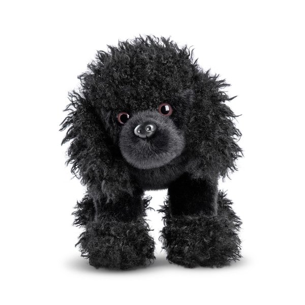 DEMDACO Poodle Dog Black 13 x 8 Inch Polyester Soft Curly Plush Stuffed Animal