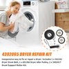 DPD 4392065 Dryer Repair Roller Kit 341241 Drum Belt 691366 Idler Pulley 349241T Roller for Whirlpool Kenmore Maytag, Replaces 26000279436, 279435, 279436, 279708, 279708MS, 279709