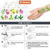 100 PCS Three Rex 3 Rex Temporary Tattoos Themed 3rd Birthday Party Decorations Favors Supplies Décor Tyrannosaurus T- Rex Dinosaur Tattoo Stickers Gifts for Game Boys Girls Classroom School Prizes