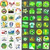 Qpout 96Pcs Soccer Sports Temporary Tattoos, Luminous Football Game Waterproof Tattoos Glow in the Dark European Cup Soccer Stickers for Soccer Theme Birthday Party Favors Decorations