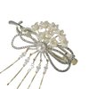 Leadigol Flower Tassel Hair Barrettes,Hair Grip Clip Chinese Style Bow Knot Rhinestone Women Ponytail Holder Elegant Alloy Hair Clip
