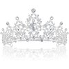 TOCESS Silver Crown for Women Crystal Tiara for Girls Rhinestone Queen Princess Crown for Bridal Wedding Prom Costume Party Quinceanera Hair Accessories, Ideal Gift for Women (Silver)