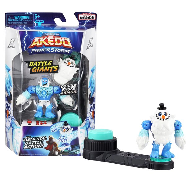 Akedo Legends of Powerstorm | Battle Giant Shatterclaw | Mini Battling Action Figure with Double Strike Armor | Ready, Fight, Split Strike.