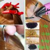 USHTIGER Professional Hair Extension Iron Fast Heat-up Fusion Connector Bonding Tool for Salon Adjustable Temperature Control U Tip Human Hair Extensions Keratin Glue Black