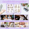 Mlife Sticker Storage Organizer, Sticker Organizer Binder Reusable Sticker Book Collecting Album A5 Sticker Collecting Book Sticker Album Holder with Blank Release Paper, Tweezer & Spatula(Purple)