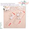 Fstrend Bridal Wedding Hair Pins Silver Sparkly Rhinestones Pearls Flower Hair Pin Bride Hairpieces Gorgeous Hair Accessories for Women and Girls(Pack of 2) (Silver)
