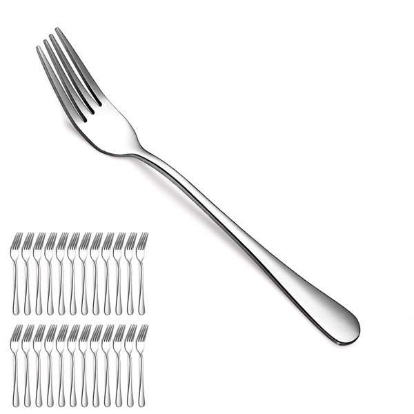 Evanda Dinner Fork 24 Pieces, Stainless Steel 8.07inch Forks, Cake Forks, Table Forks,Dessert Forks, Easy To Clean, Dishwasher Safe