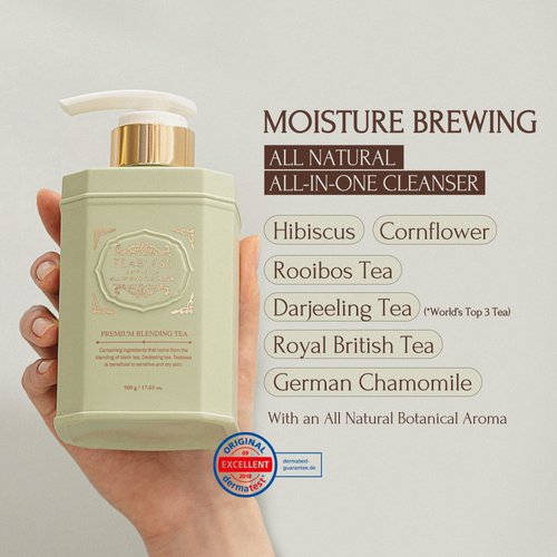 teabless Antique all-in-one Cleanser 17.63 Fl Oz/pH balanced Hydration Cleanser/Mild Cleansing Gel