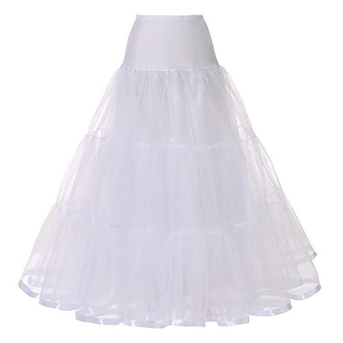 Kumeng Women's Ankle Length Petticoats Long Plus Size Wedding Slips Crinoline Underskirt for Prom Evening Wedding Dress