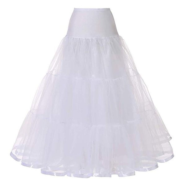 Kumeng Women's Ankle Length Petticoats Long Plus Size Wedding Slips Crinoline Underskirt for Prom Evening Wedding Dress