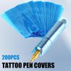 Tattoo Pen Bags - NAQASE 200pcs Tattoo Machine Pen Covers Tattoo Pen Sleeves Covers Wrap Tattoo Blue Tape