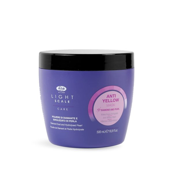 Lisap Light Scale Care Anti-Yellow Hair Toner Mask, Purple Toner for Blonde​​ Hair & Highlights, Nourishing Purple Hair Mask for Neutralizing Brassy Hair & Yellow Undertones