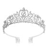CAVETEE Tiaras and Crowns for Women Silver Tiaras Crowns Bridal Wedding Prom Birthday Party Headbands for Women Crystal Rhinestones Tiara with Comb for Women Girls Princess Crowns