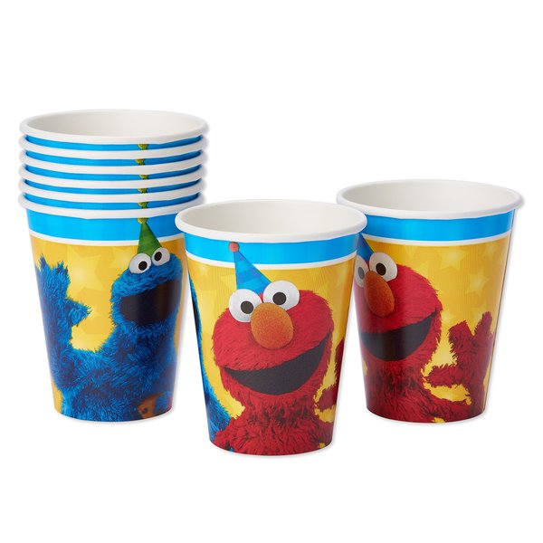 Sesame Street Paper Cups - 9 oz. - Multicolor - Pack of 8