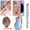 COOSLIM 45 Pcs Cherry Nail Charms Rhinestone Red Pink Cherries Nail Art Gems Star Heart Planet Pearl Nail Jewelry Decorations Saturn Shape Acrylic Nail Accessories for Women Girl DIY Crafts Supplies B