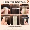 LADY MIRANDA Blonde Tape in Hair Extensions Human Hair 100% Remy Hair Platinum Blonde 20 Inch 20 Pcs 50g/pack Tape in Hair Extensions Real Human Hair Long Lasting Tape in Extensions