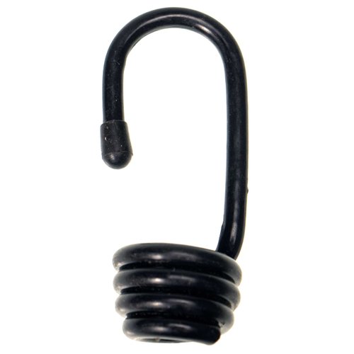 US Cargo Control 1/2 Inch PVC Coated Black Bungee Hook - 12MM - 10 Pack - Great for Making Homemade Bungee Cords Or for Use in Transporting Cargo in Trucks, SUV's, Motorcycles, Kayaks, ATV's and More