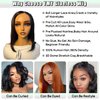 YMYHAIR Glueless Bob Wig Human Hair 8x5 HD Lace Front Wigs Human Hair Pre Plucked Pre Cut 180% Density Glueless Ready to Wear Wigs for Black Women 12Inch