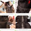 VIJIGIA Curly Hair Extensions Invisible Wire Hair Extensions with Transparent Wire Adjustable Size 3 Secure Clips Long deep Secret Synthetic Curly Braiding hair