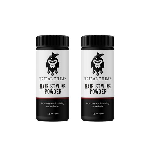 Tribal Chimp Hair Styling Powder for Men and Women, Hair Volumizer and Texture Powder - 2 Pc Set, 10g