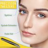 24 Pieces Eyebrow Tweezers Stainless Steel Slanted Tip Tweezers Facial Hair Eyebrow Precision Tweezers for Men and Women