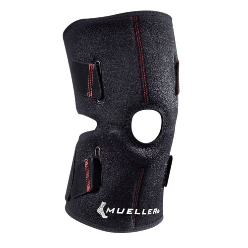MUELLER Sports Medicine 4-Way Adjustable Multisport Knee Support, Unisex, Pain Relief for Meniscal tears & Athritis, One Size Fits Most