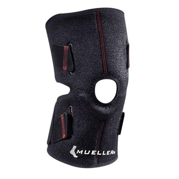 MUELLER Sports Medicine 4-Way Adjustable Multisport Knee Support, Unisex, Pain Relief for Meniscal tears & Athritis, One Size Fits Most