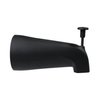 Westbrass E531D-1F-62 5-1/4" Reach Wall Mount Tub Spout with Front Diverter, Matte Black