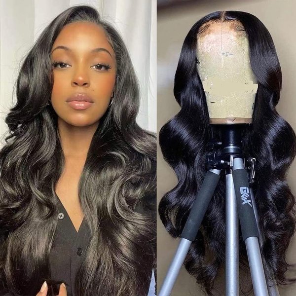 FASHOW 13x4 Body Wave Lace Front Wigs Human Hair 30 Inch 180% Density HD Lace Front Wigs Human Hair Pre Plucked Transparent Lace Frontal Wigs for Black Women Human Hair Glueless