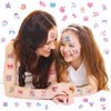 Qpout 96Pcs Sleepover Party Temporary Tattoos for Girls Movie Night Goodie Bag Favors 48 Styles Cute Slumber Pajama Themed Tattoos Stickers for Kids Girls Women Pink Bday Party Favors Supplies