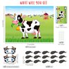 ASTARON Pin The Tail on The Cow Game with 30 Tail Stickers for Farm Birthday Supplies Pin Game, Boys Girls Animal Party Favors Christmas Decorations Home Wall Decor