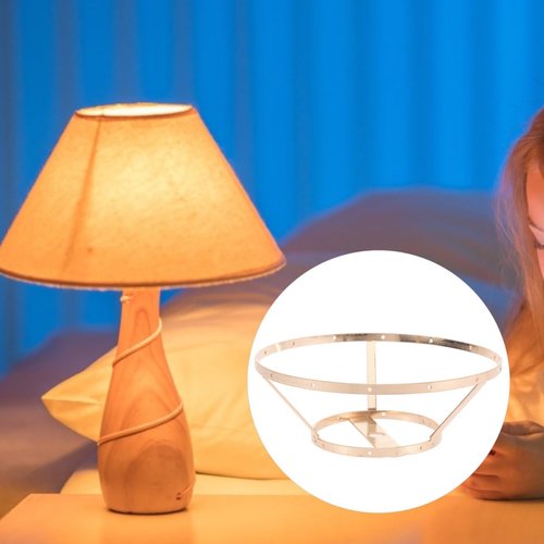 TEHAUX Shell Chandelier Frame, Golden Metal Lamp Shade Frame Hoop, 5.70 Inch Diameter, 2 Layer Lampshade Frame Ideal for Home Decor and presentShell Chandelier Frame, Easy to Install