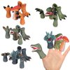 COGO MAN Dinosaur Toys Dinosaur Figure, Rubber Dinosaur Finger Puppets Set with Heads, Paws, and Feet, Bath Toys for Kids, Finger Puppets 20pcs