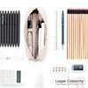 DOBMIT Big Capacity Pencil Case, Pure Color Pen Pouch with Zipper Stationary Storage Bag for Adult Students Officers, Cream White