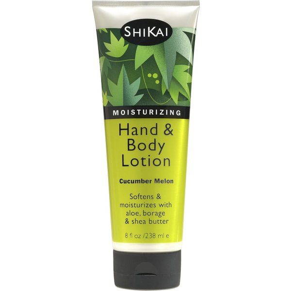 ShiKai Hand & Body Lotion (Cucumber Melon, 8oz) | Daily Moisturizing Skincare for Dry and Cracked Hands | With Aloe Vera & Vitamin E