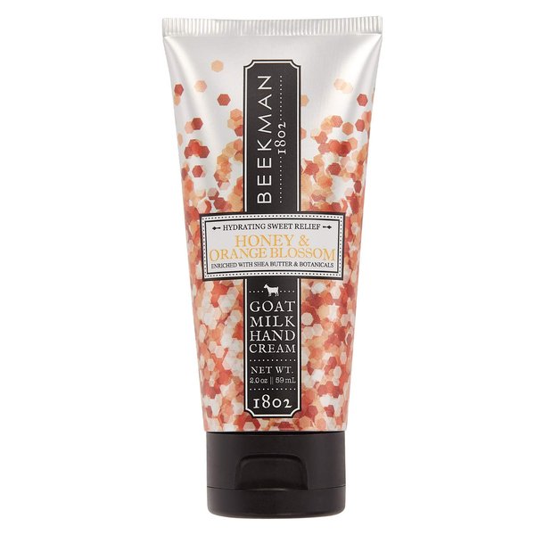Beekman 1802 Pure Goat Milk Hand Cream, Honey & Orange Blossom - Scented - 2 oz - Moisturizing Lotion for Dry Skin - Anti-Aging Hydration - Good for Sensitive Skin - Cruelty Free - Packaging May Vary