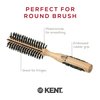 Kent PF04 Small Round Curling Brush with Hard Natural Boar Bristle- Hair Drying Brush, Round Hair Brush, and Blowout Brush - Small Round Brush for Dry Hair - For Shoulder Length or Shorter Hair