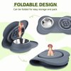 Pecute Slow Feeder Dog Bowls to Slow Down Eating, Dog Bowl Slow Feeder with No-Spill Non-Skid Silicone Mat, Food-Grade Safe Dog Food Bowls Slow Feeder, Stainless Steel Dog Water Bowl for Dogs Cats