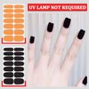 SILPECWEE 20 Sheets Solid Color Nail Wraps for Women Adhesive Nail Polish Stickers Stick on Nail Polish Strips for Women Gel Nail Strips Fingernail Manicure Design with Nail File