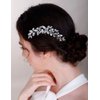 Chargances Bridal Crystal Hair Comb Silver Wedding Rhinestone Hair Side Comb Fashion Handmade Hair Accessories for Bride Wedding Prom Flower Girl Headpieces (Silver)