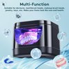 Ultrasonic Retainer Cleaner Machine - Ultrasonic U-V Cleaner for Dentures ligner, Mouth Guards, Braces, Toothbrush Heads, 45kHz Ultrasonic Retainer Cleaner for All Dental Appliances, Jewelry - Black