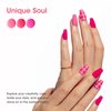 Gellen Pink Gel Nail Polish Kit - 6 Colors Hot Pink Series Rose Peach Magenta Tone, Classic Bright Pink Red Nail Gel Shades Soak Off Nail Art Home DIY Gel Manicure Set Valentine