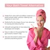 SPEEDBLINK Women Microfiber Hair Towel Wrap | 10 x 25 inch Hair Wrap Towels for Straight, Curly & Long Hairs | 2 Pack Soft & Absorbent Hair Turban Towel (Pink,Grey)