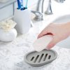 Topsky 2-Pack Soap Dish with Drain, Soap Holder, Soap Saver, Easy Cleaning, Dry, Stop Mushy Soap (Gray)