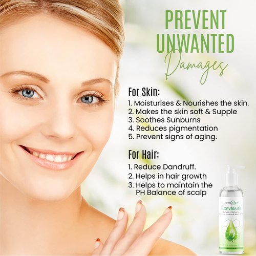 DERMAXGEN Aloe Vera Gel With Witch Hazel + Vitamin C + Vitamin E - Skin Soothes, Moisture And Repair Formula, Nutrients Rich And Cold Pressed 8.5 Fl Oz/ 250 Ml