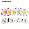 Doromy 24Packs Hawaiian Flower Hair Clips Artificial Plumeria Foam Hair Clip Accessories Frangipani Beach Flower Headpieces Tropical Bridal Wedding Party Decorations For Women Girls