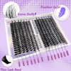 Fluffy Lash Clusters 3D Volume Lash Extensions 40D DIY Cluster Eyelash Extensions 280Pcs Wispy Individual Lashes Mink Look by FOINEMYED(10-16mm, D Curl)
