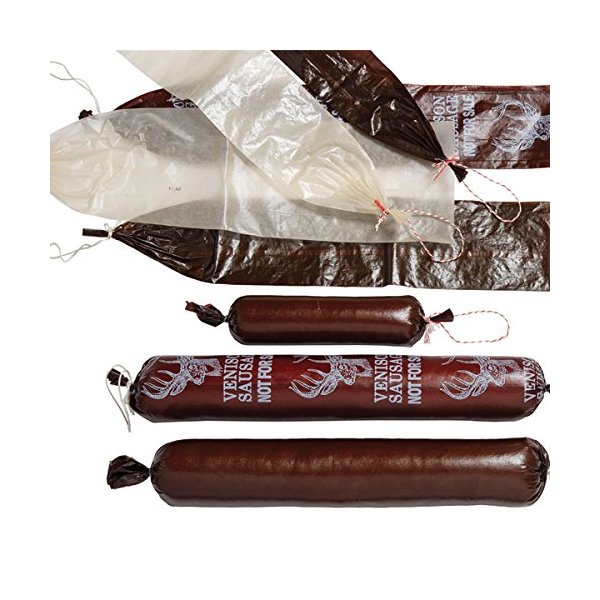 LEM Products Mahogany Fibrous Casings, 2 ½ Inches x 20 Inches, Non-Edible Sausage Casings, Stuffs Approximately 3 Pounds Per Casing, Great for Summer Sausage, Pepperoni, and Salami, 25 Count Pack