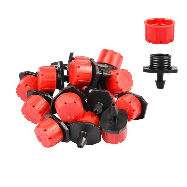 PRUNkuar 200Pcs 360 Degree Adjustable Irrigation Drippers Sprinklers, 1/4 Inch Emitters Drip for Watering System