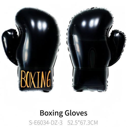 4Pcs 26 Inch Boxing Glove Balloons/Boxing Match Decorations/Fitness Wrestle Pugilist Boxing Platform Party Decorations for Boys Men Birthday Party Supplies/Fight Sports Theme Boxer Party Decor (Black)